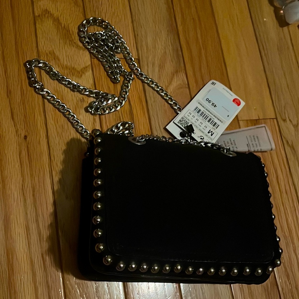 Zara black suede purse NEW